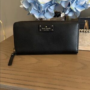 Kate Spade Black Zip-Around Wallet